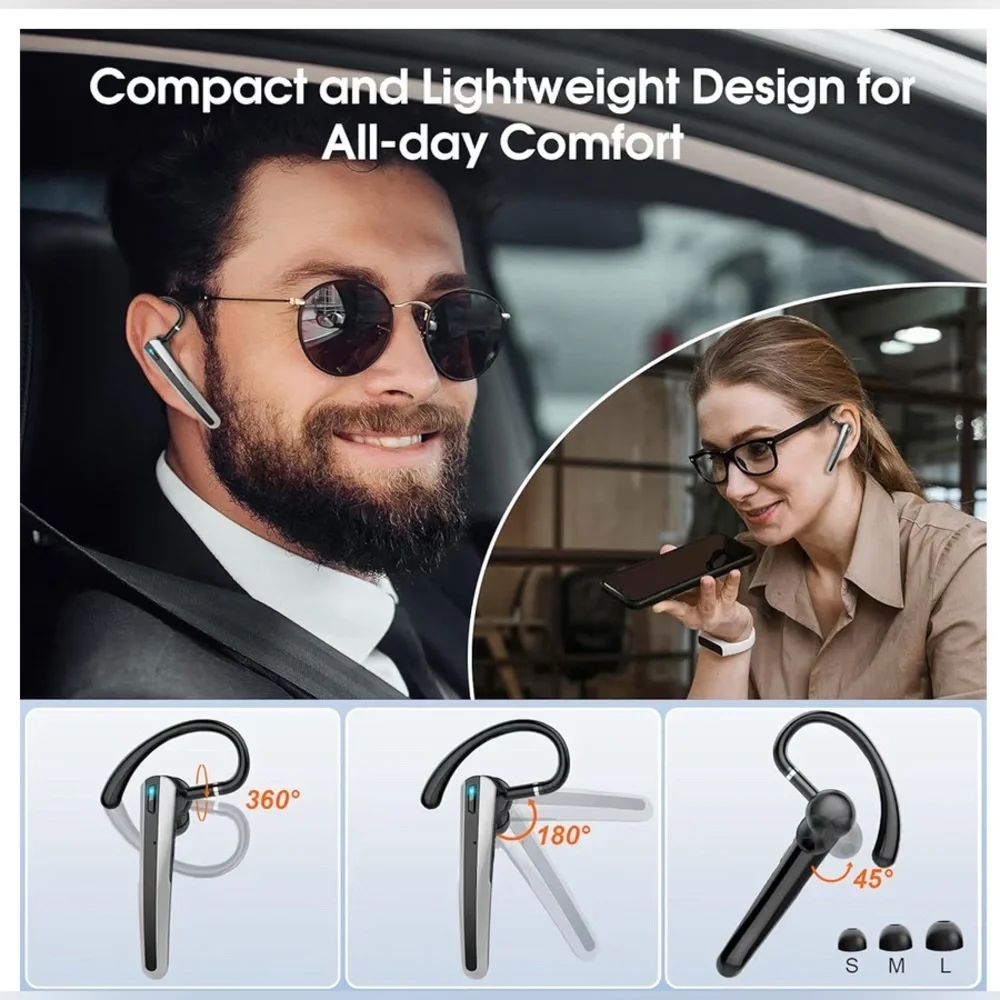 Wireless Bluetooth Headset - Black